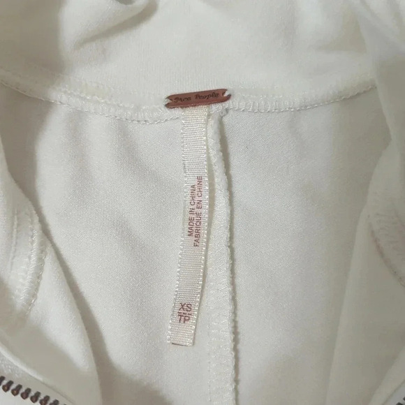 Free People Moon Cake Zip Front Tank, Color Cream Size XS-TP - Picture 13 of 14